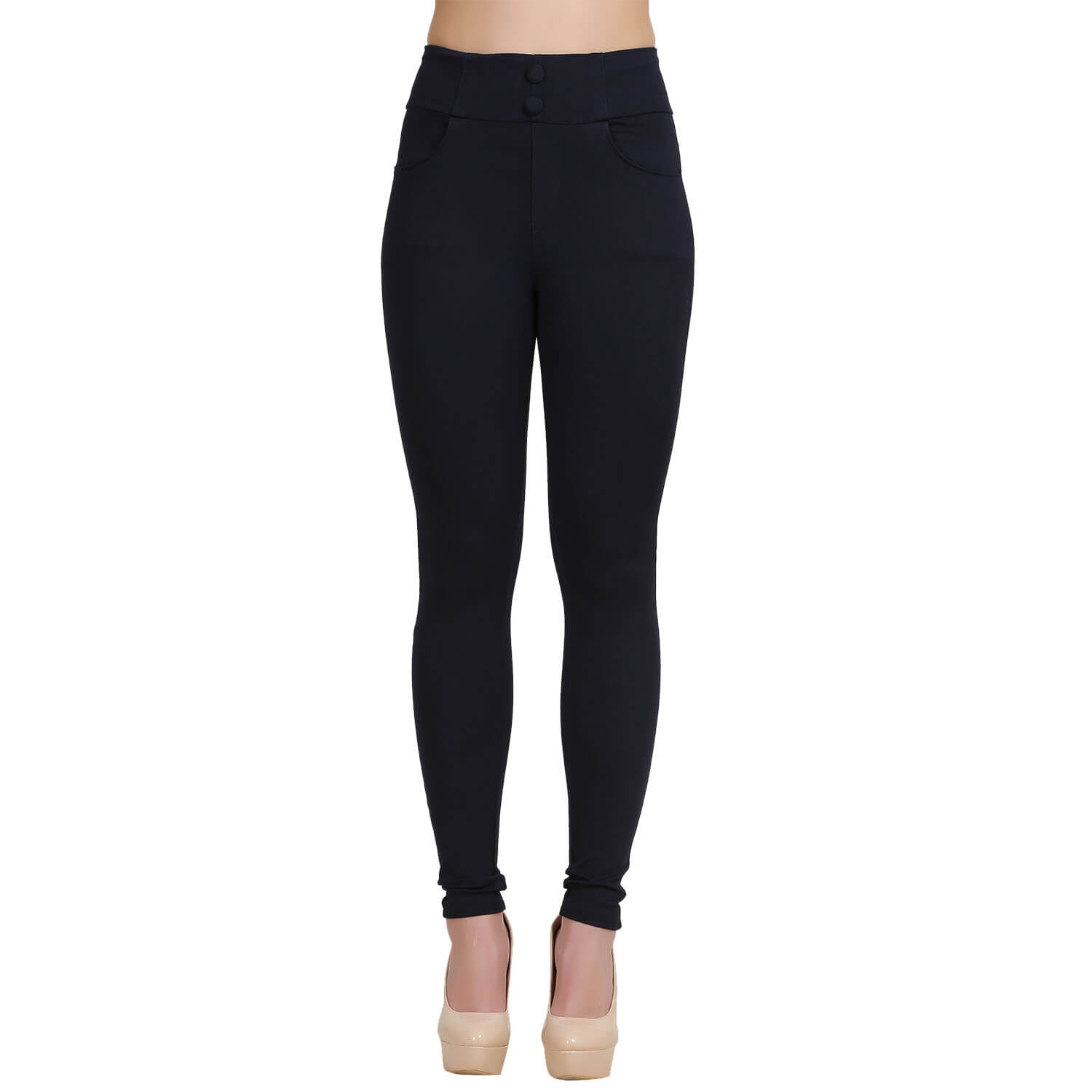 Ladies Casual High Rise Navy Jegging – ZX3